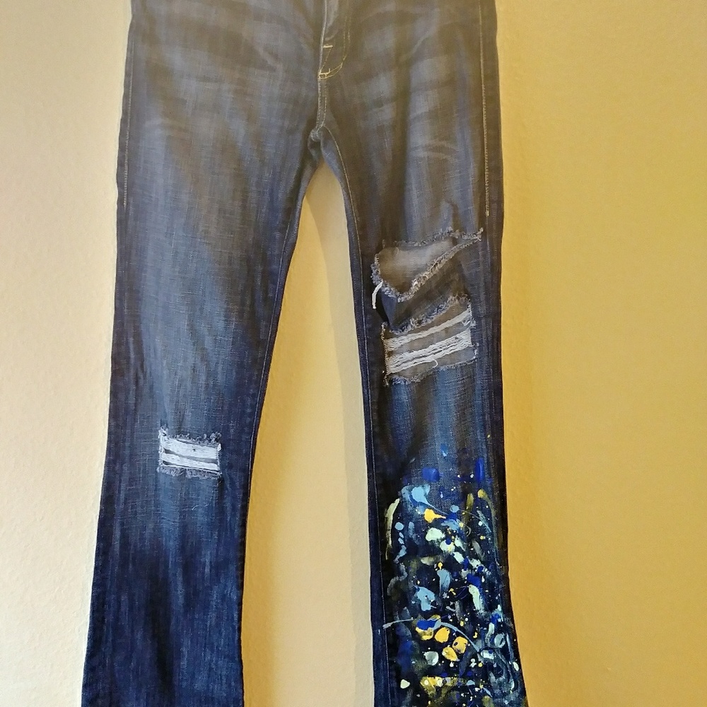 Painted jeans